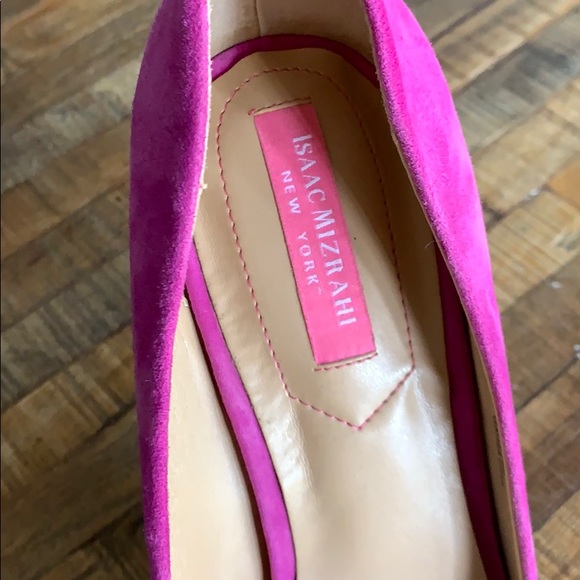 Isaac Mizrahi leather upper rouge pink pumps - Picture 2 of 4